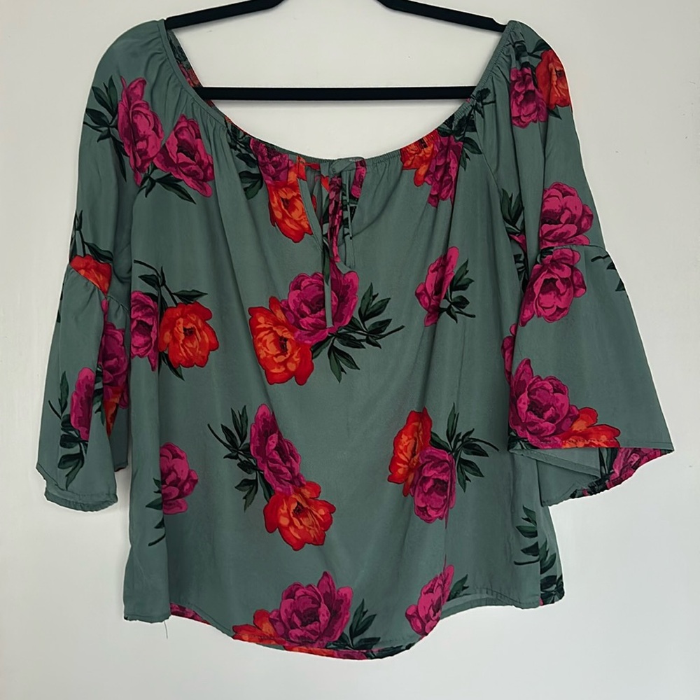 Floral off the shoulder